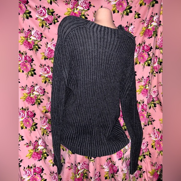 DKNY men’s gray pullover soft 💯 cotton ribbed sweater vintage y2k 90’s XL long - Picture 2 of 6